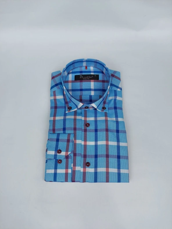 2614 Kareli Slim Fit Gömlek - 2