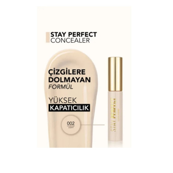 Flormar Stay Perfect Yoğun Pigmentli Kapatıcı 002 Light: Sıcak Alt Ton - 4