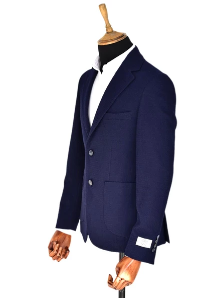 Erkek Tek Spor Ceket Çift Yırtmaçlı Gofre BGL-ST03587 - Resim 11