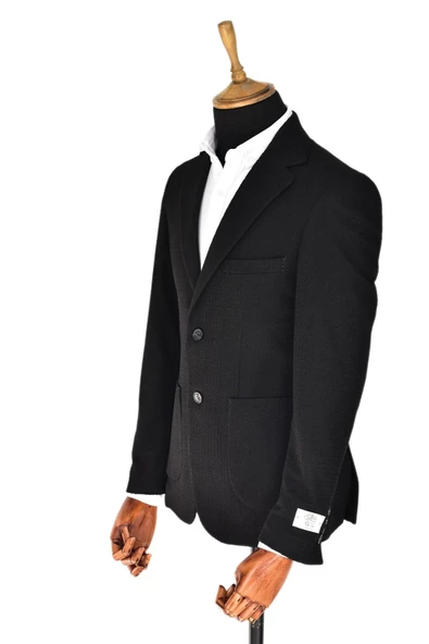 Erkek Tek Spor Ceket Çift Yırtmaçlı Gofre BGL-ST03587 - Resim 10