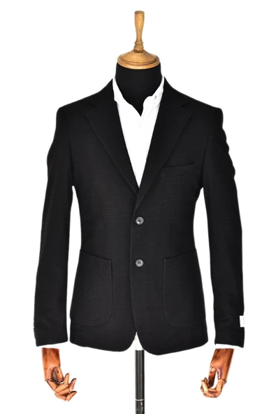 Erkek Tek Spor Ceket Çift Yırtmaçlı Gofre BGL-ST03587 - Resim 3