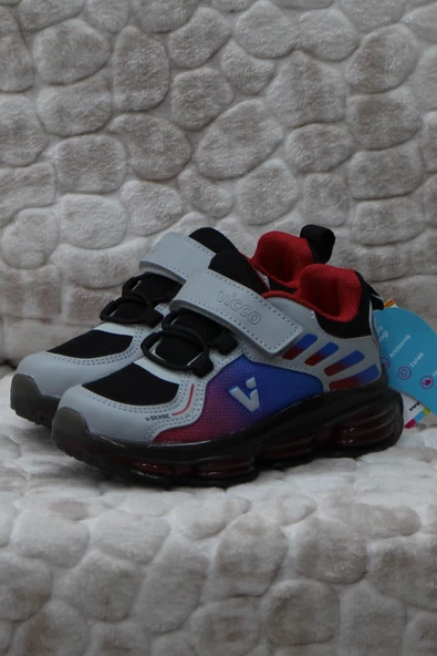 Vicco 346.P24Y.152 Oslo Siyah Saks Mavi Air Taban Sneakers Erkek Çocuk Ayakkabı - 2