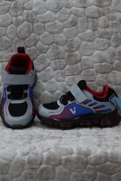 Vicco 346.P24Y.152 Oslo Siyah Saks Mavi Air Taban Sneakers Erkek Çocuk Ayakkabı - 5