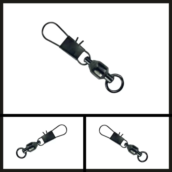 Uyguna-Yakala Siyah No: 0 (10'lu) Klipsli Bilyeli Fırdöndü-DON.009 ürün görseli