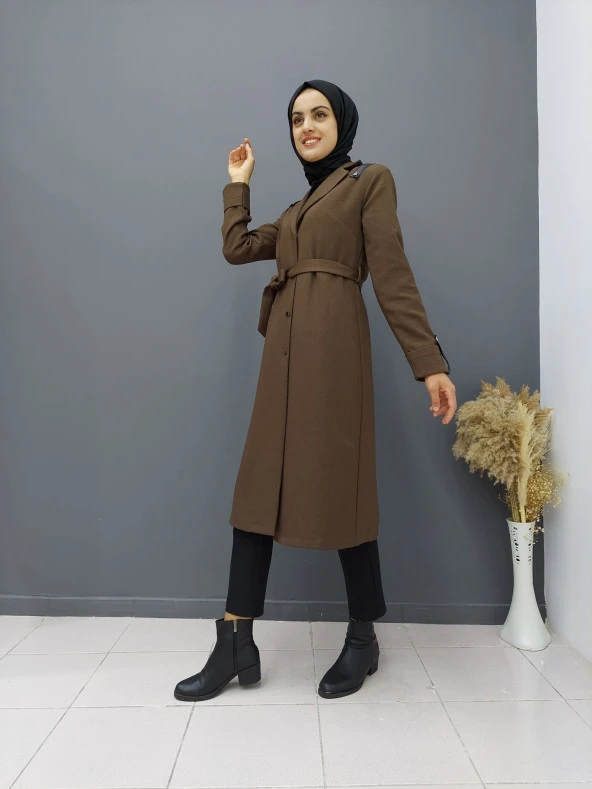 5164 Çıt Çıt Detaylı Kışlık Ceket - 2