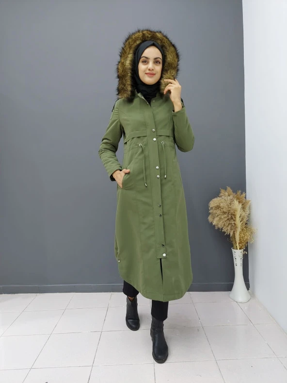 E2151 İçi Şardonlu Uzun Mont - 2