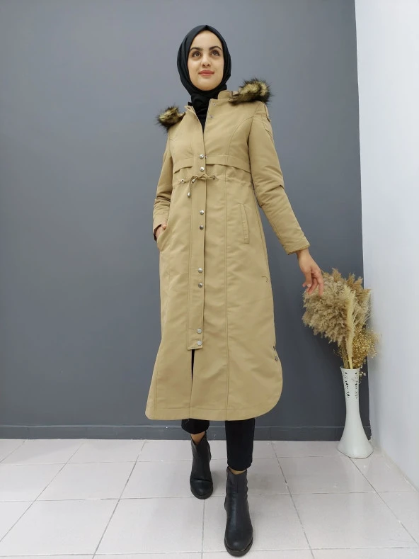 E2151 İçi Şardonlu Uzun Mont - 3