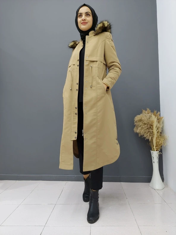 E2151 İçi Şardonlu Uzun Mont - 4