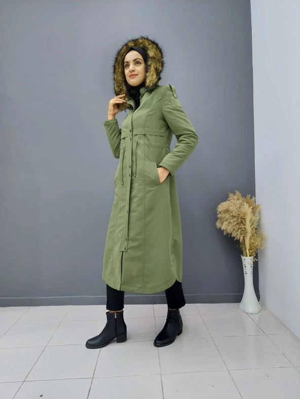 E2151 İçi Şardonlu Uzun Mont - 5