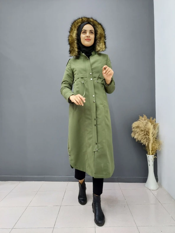 E2151 İçi Şardonlu Uzun Mont - 6