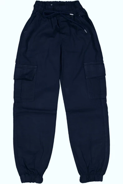 Erkek Çocuk Paça Ve Beli Lastikli Kanvas Pantolon BGL-ST03618 - 2