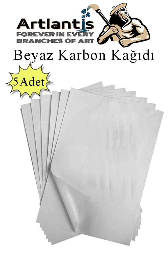 Beyaz Karbon Kağıdı A4 5 Adet 21x29,7 cm Kopya Kağıdı Transfer Kağıdı Renkli Karbon Kağıdı