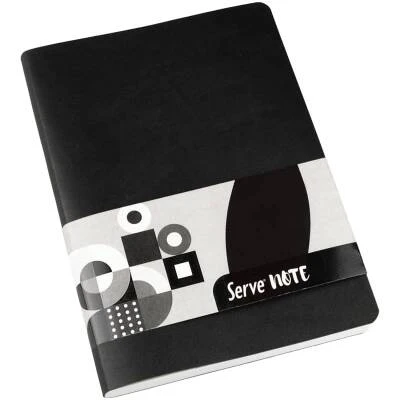 Serve Note 15x21cm 120yp Çizgili Defter Siyah ürün görseli