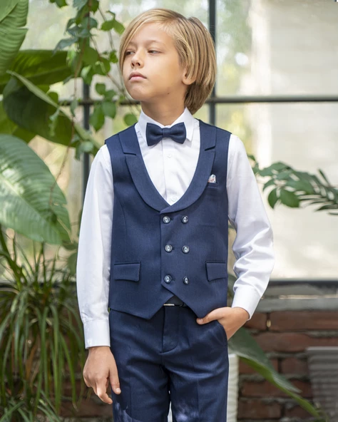 Erkek Çocuk Yelekli Takım Elbise