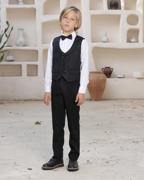 Erkek Çocuk Yelekli Takım Elbise