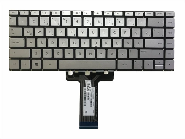 Hp 14s-FQ0034NT 324L7EA Notebook Klavyesi (Silver-Gri TR)