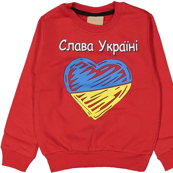 Kız Çocuk Kalp Baskılı Sweatshirt BGL-ST03634 - 4