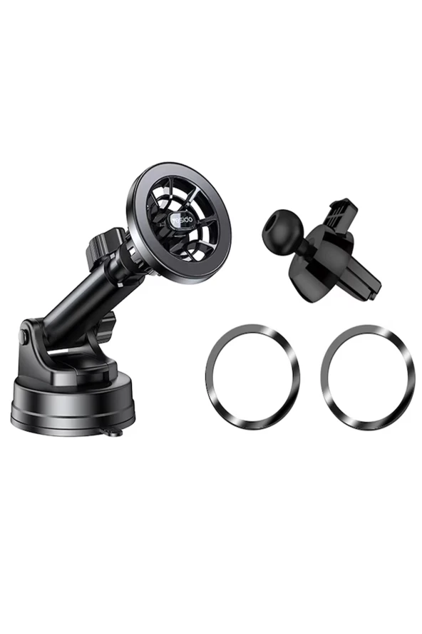 Qpen C158 2in1 Klipsli ve Yapışkanlı 360° Magsafe Araç Tutucu - Resim 2