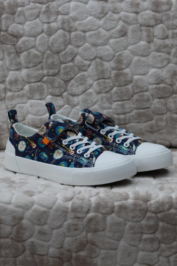 Vicco 346.F24Y.141-11 Lee Saks Mavi Keten Sneaker Erkek Çocuk Ayakkabı ürün görseli