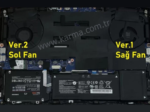 Casper Excalibur G900.1180-EQ60R-B Notebook Fanı (Ver.2 Sol)