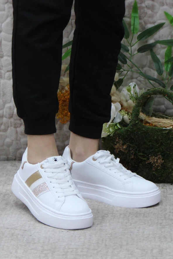 Lumberjack Darıa Beyaz Altın Orijinal Ürün Sneaker Kadın Ayakkabı - 2