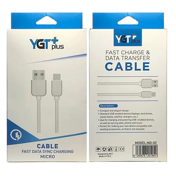 YGT Plus™ 2.4A Micro Usb Şarj ve Data Kablosu 1 Metre - 2