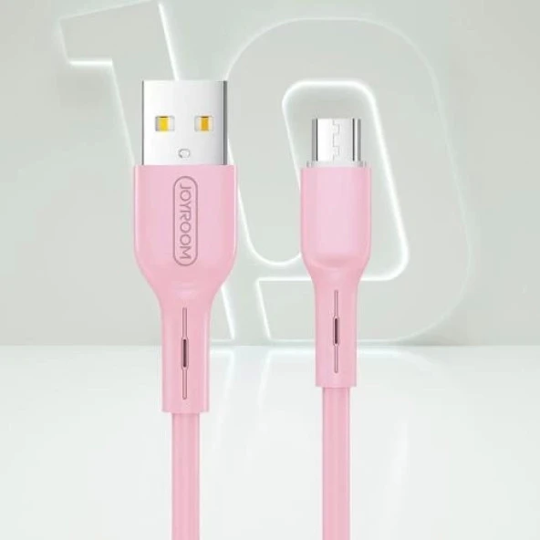 Joyroom S-M357S Mikro Şarj ve Data Kablosu 2A 1m Pembe ürün görseli