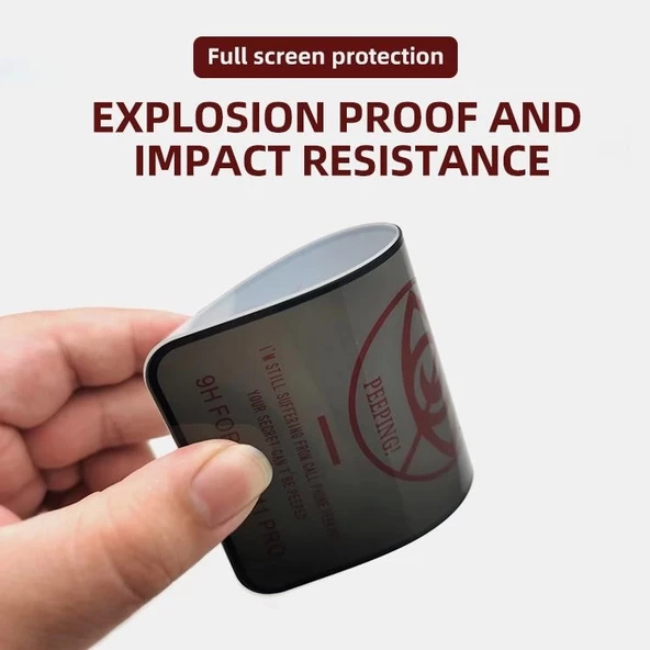 İphone 12/12 Pro Hayalet Privacy Fiber Nano Ekran Koruyucu - Resim 4