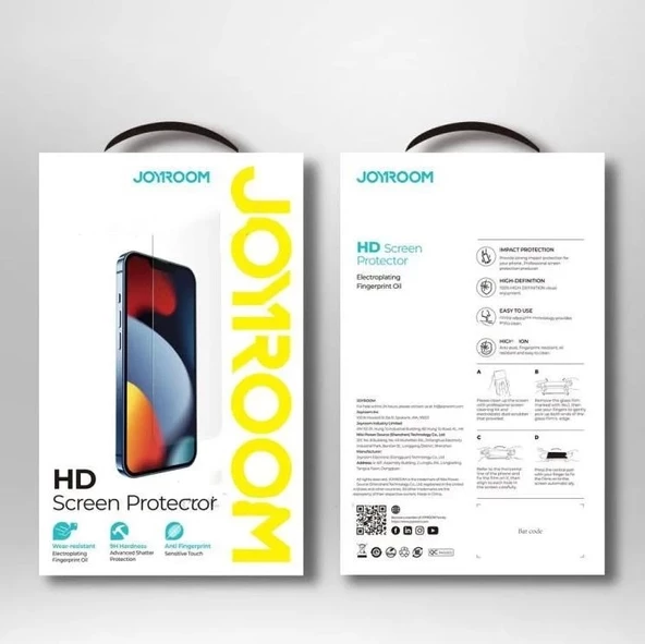 Joyroom İphone 14 Plus HD Temperli Cam Ekran Koruyucu - 3