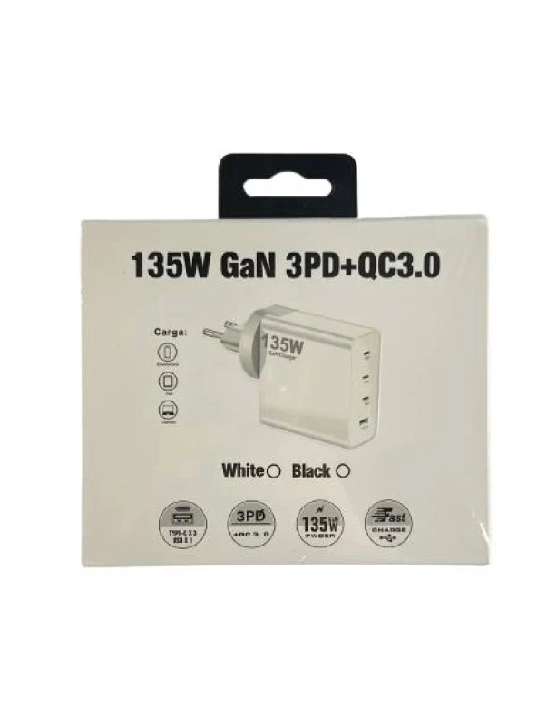 Ygt USB-C 4 Çıkışlı 135W Şarj Adaptörü