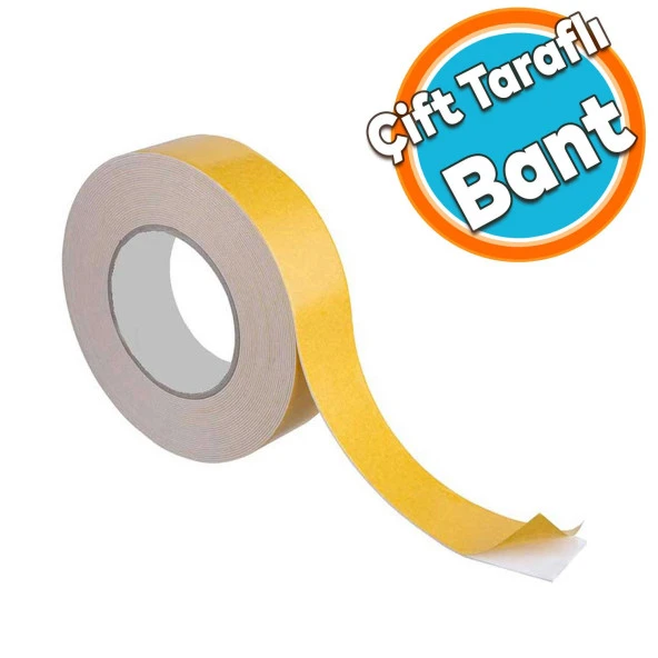 Çift Taraflı Köpük Bant 18 mm X 5 Mt 44793