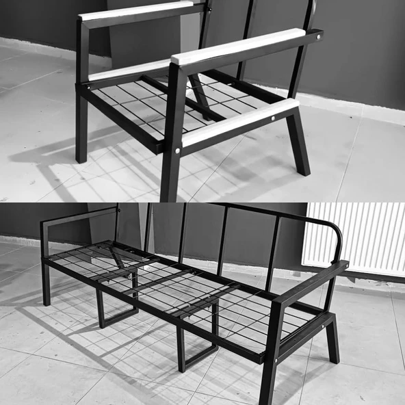 SERDEM-(ESTER)-3+1+1 BAHÇE BALKON MOBİLYASI KOLTUK GRİ - Resim 3