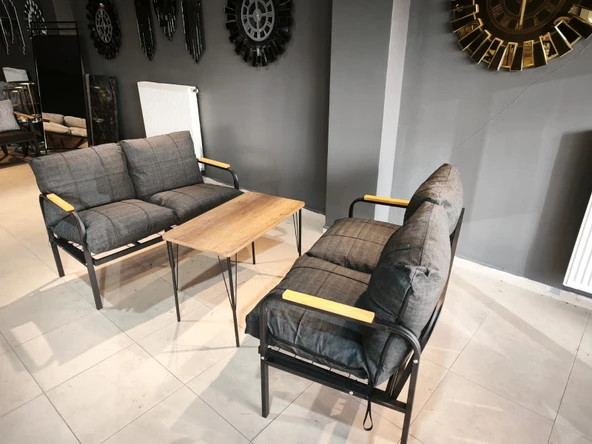 Serdemdizayn (eco) Serdem Sehpalı Bahçe Balkon Takımı 2+2+sehpa-antrasit - 2