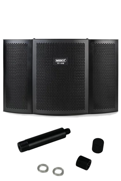 Midex PF-50B Mikrofon Ses Yalıtım İzolasyon Paneli METAL 35x22 cm