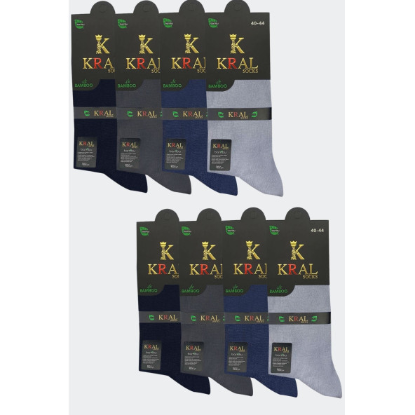 Erkek Yazlık Bambu Soket Uzun Karma Renkli Çorap - 3