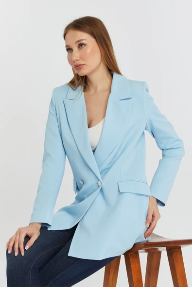 Oversize Dokuma Blazer Ceket - 5