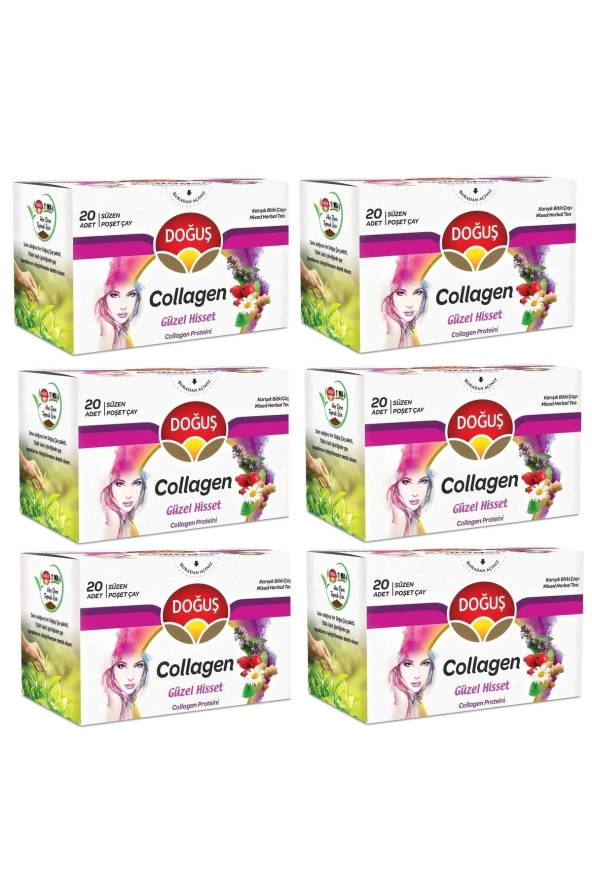 DOĞUŞ Collagen Süzen Poşet Çay 6X20'Li - Collagen Proteini