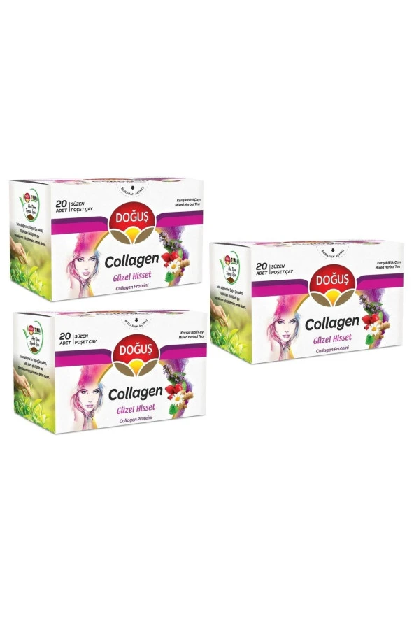 DOĞUŞ Collagen Süzen Poşet Çay 3X20'Li - Collagen Proteini