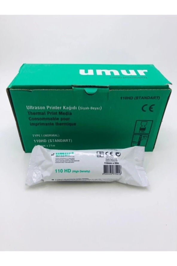 UMUR 2 Rulo 110Hd Ultrason Kağıdı Ultrasound Printer Kağıdı 110Hd Sony Ve Mitsubishi Uyumlu