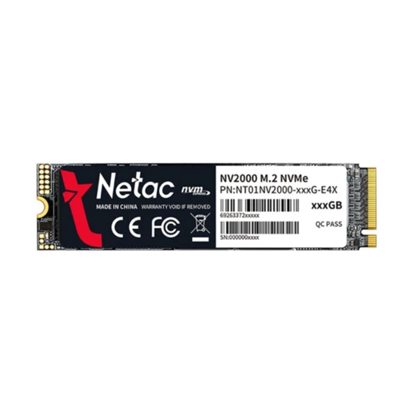 Netac NV2000 NT01NV2000-256-E4X 256GB 2500-1000MB/s M.2 SSD Sabit Disk