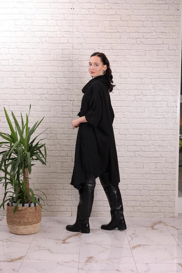 KADIN TASARIM TUNİK SİYAH - 17001-1 - Resim 7