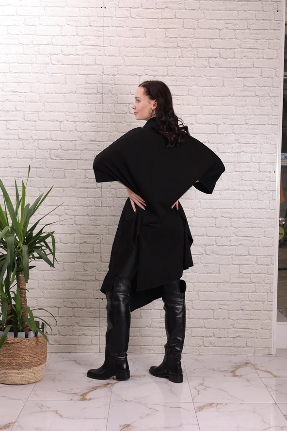 KADIN TASARIM TUNİK SİYAH - 17001-1 - Resim 8