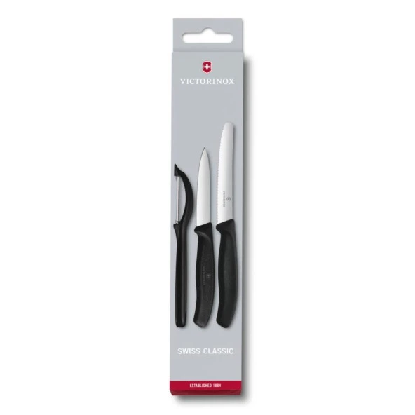 Victorinox 3 Parça Soyma Seti 6.7133.31 Siyah