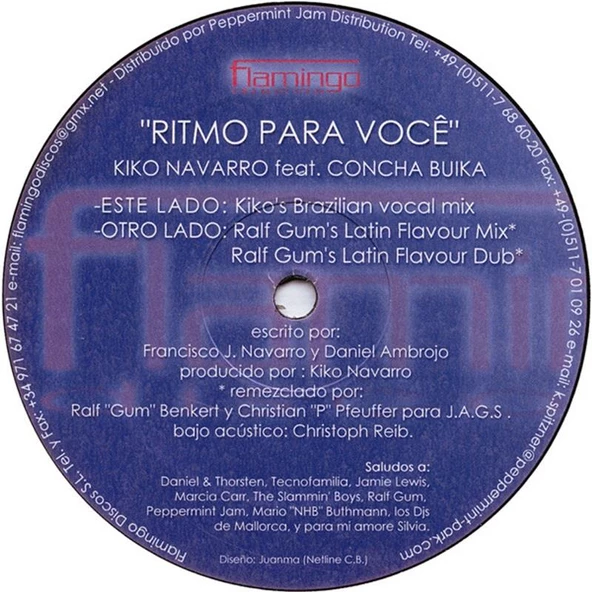 Ritmo Para Você - Kiko Navarro Featuring Concha Buika House Latin Vinly Plak alithestereo