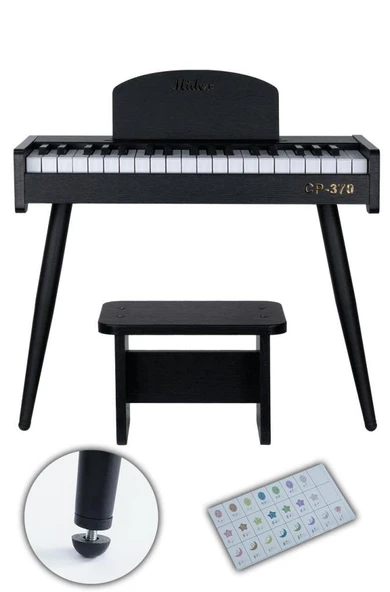 Midex CP-370BK Ahşap Çocuk Piyanosu Pilli 37 Tuşlu Gerçek Piyano Tuşları - Resim 2