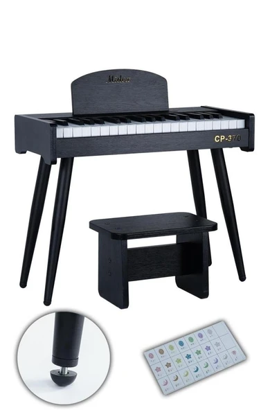 Midex CP-370BK Ahşap Çocuk Piyanosu Pilli 37 Tuşlu Gerçek Piyano Tuşları ürün görseli 1