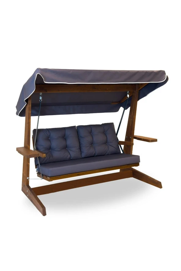 Aida Swings Viva 2200 FSC Mix Credit Ahşap Salıncak, 3 Kişilik Salıncak, Bahçe Salıncağı, Balkon Salıncağı, Salıncak Modelleri ürün görseli 1