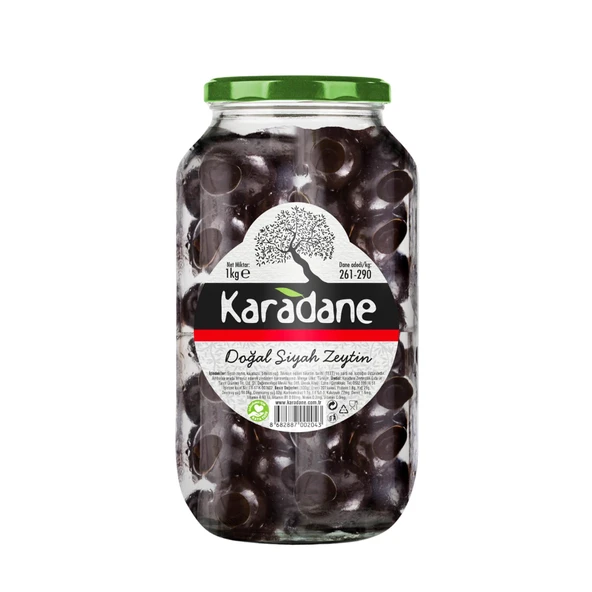 Karadane Doğal Siyah Zeytin 261-290 Kalibre 1000 g e ST00288