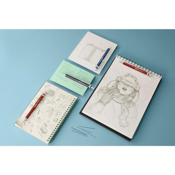 Rotring Tikky Retro Metalik Versatil Kalem Uçlu Kalem 0.5 Metalik Mavi - 3