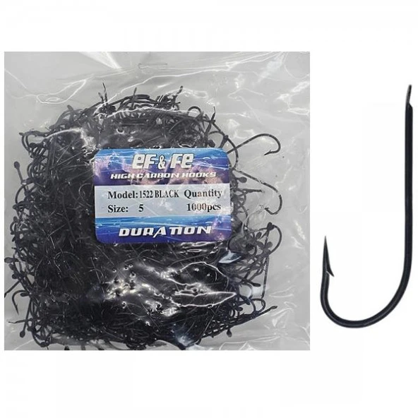 Effe 1522 Black Dökme Olta İğnesi 100 Adet